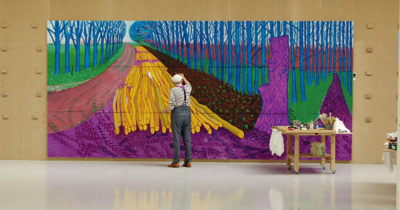 David Hockney ppintandp Winter timber, 2009, foto: Jean-Pierre Gonçalves De Lima